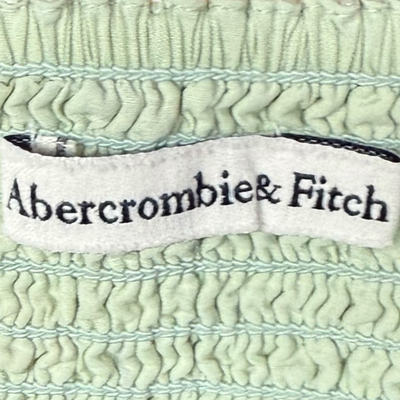 Abercrombie & Fitch Green Floral Linen Crop‎ Top Sz XL - Picture 5 of 7